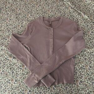 SKIMS Mauve Long Sleeve Tee